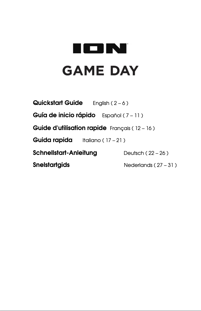 Imagen de la primera página del manual del dispositivo Game Day