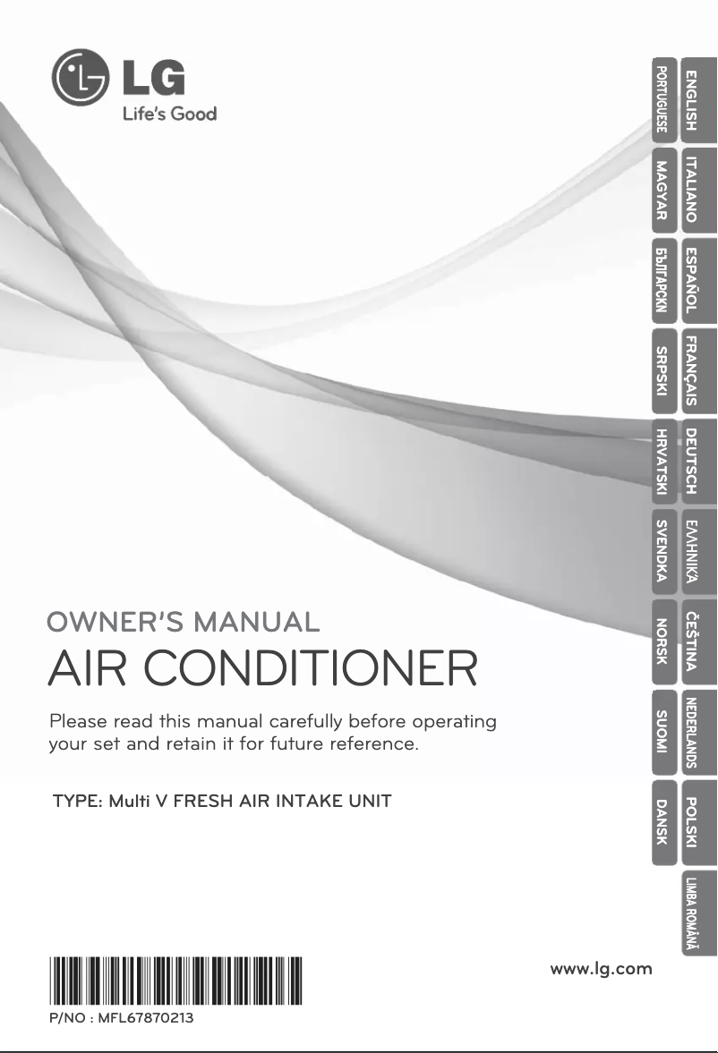 Page n°1 - Manuel utilisateur LG ARNU96GB8Z2