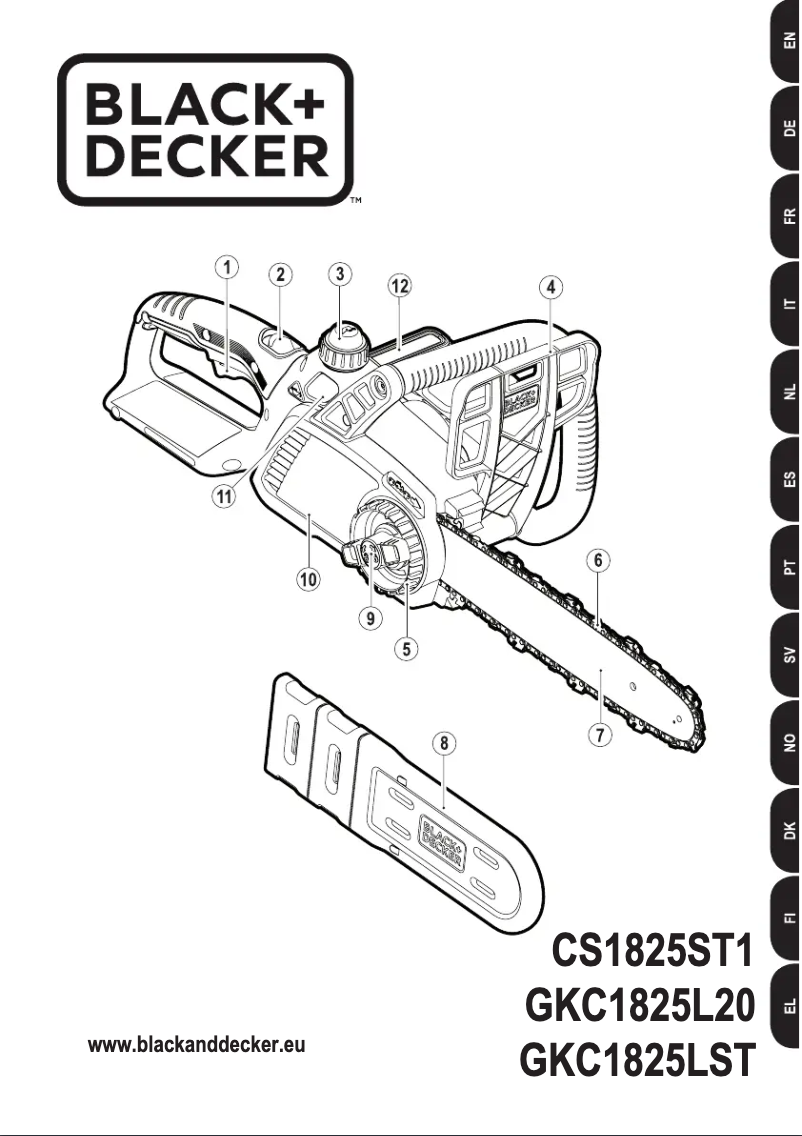 Page 1 de la notice Manuel utilisateur Black & Decker CS1825ST1