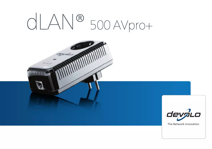 Image de la première page du manuel de l'appareil dLAN 500 AVpro+