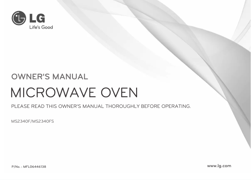 Page n°1 - Manuel utilisateur LG MS2340F