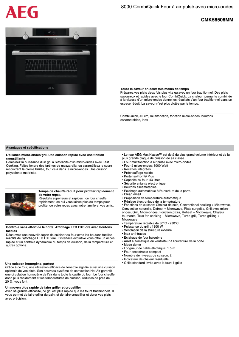 Image de la première page du manuel de l'appareil CMK56506MM