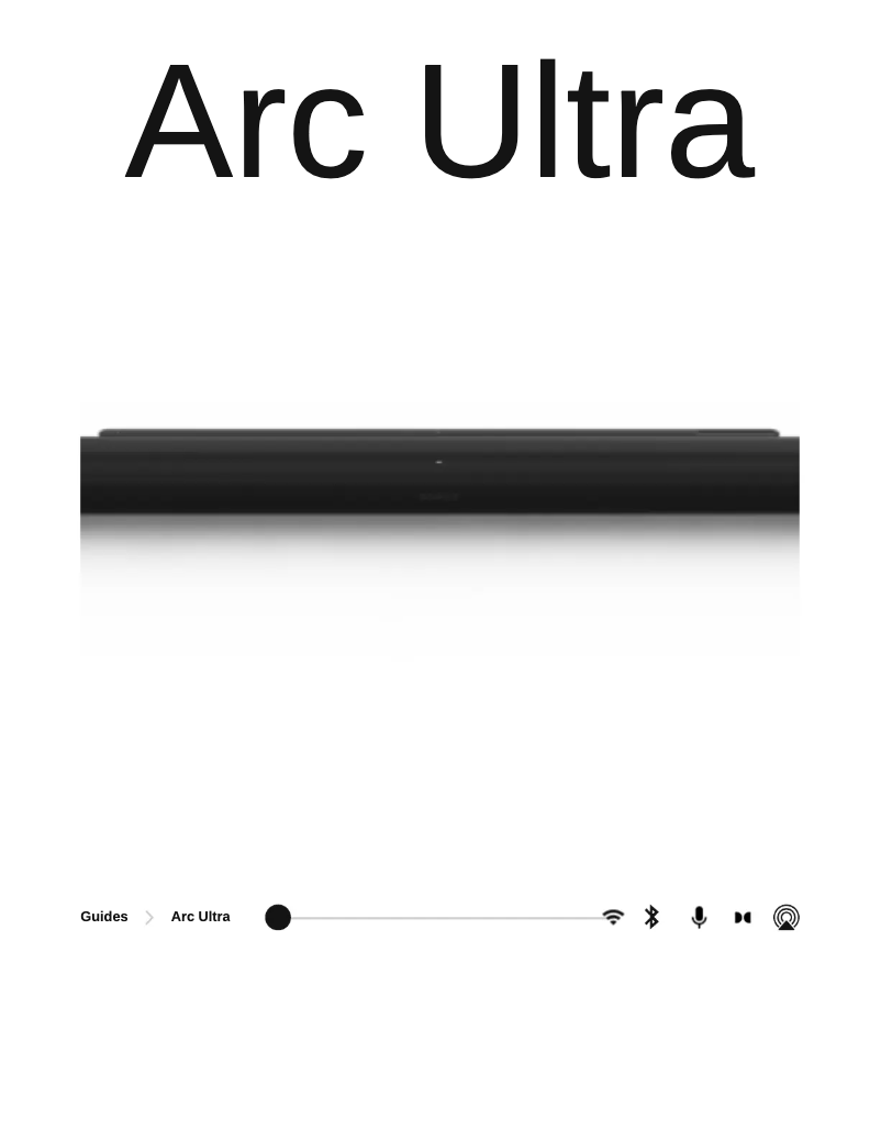 Página 1 del manual Manual de usuario Sonos Arc Ultra