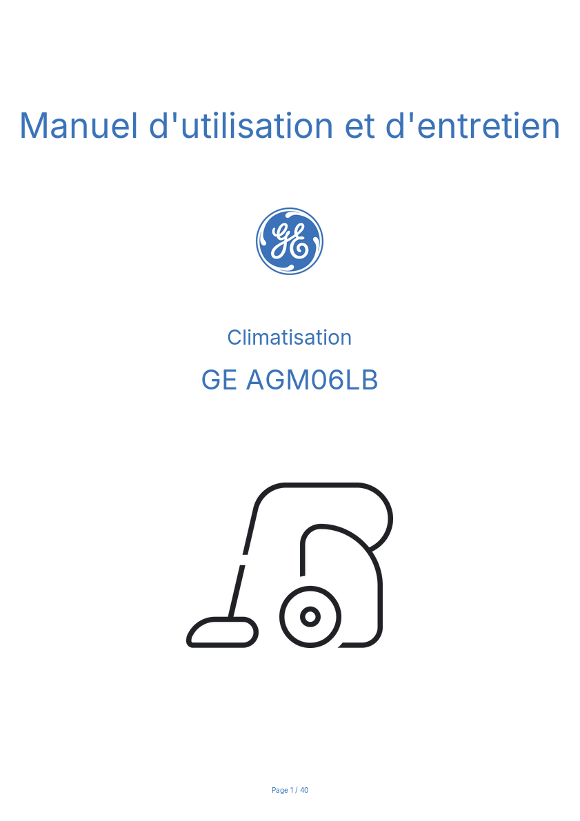 Image de la première page du manuel de l'appareil AGM06LB