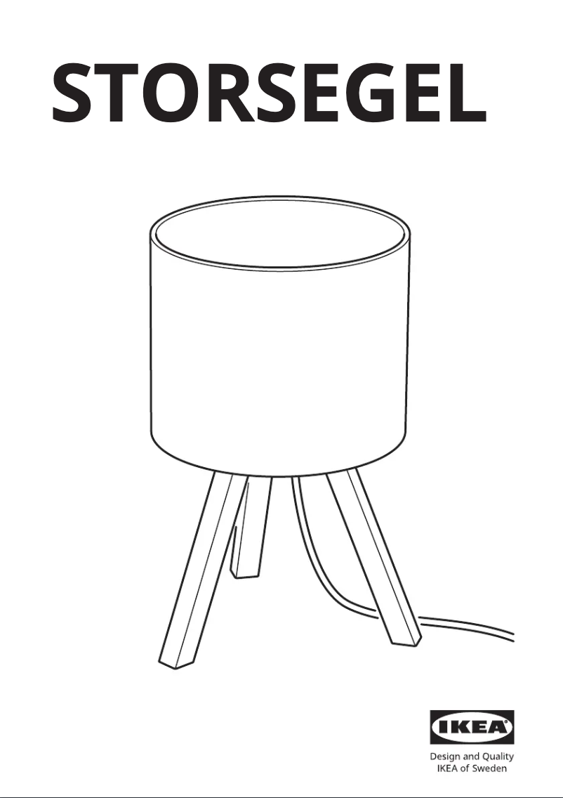 Page 1 de la notice Manuel utilisateur Ikea STORSEGEL 905.735.70