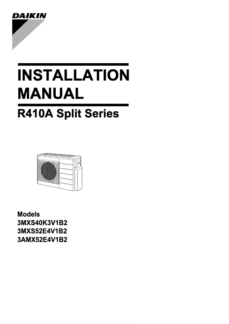 Página 1 del manual Manual de usuario Daikin 3AMX52E3V1B