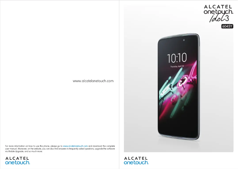 Image de la première page du manuel de l'appareil One Touch IDOL3 5.5