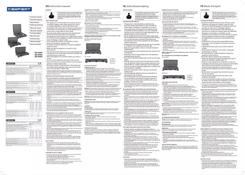 Image de la première page du manuel de l'appareil GA-8402