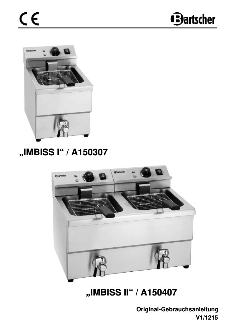 Page n°1 - Manuel utilisateur Bartscher Imbiss II A150407