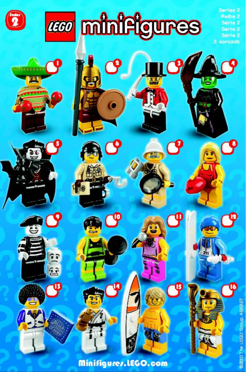 Page 1 de la notice Consignes visuelles Lego Minifigures 8684