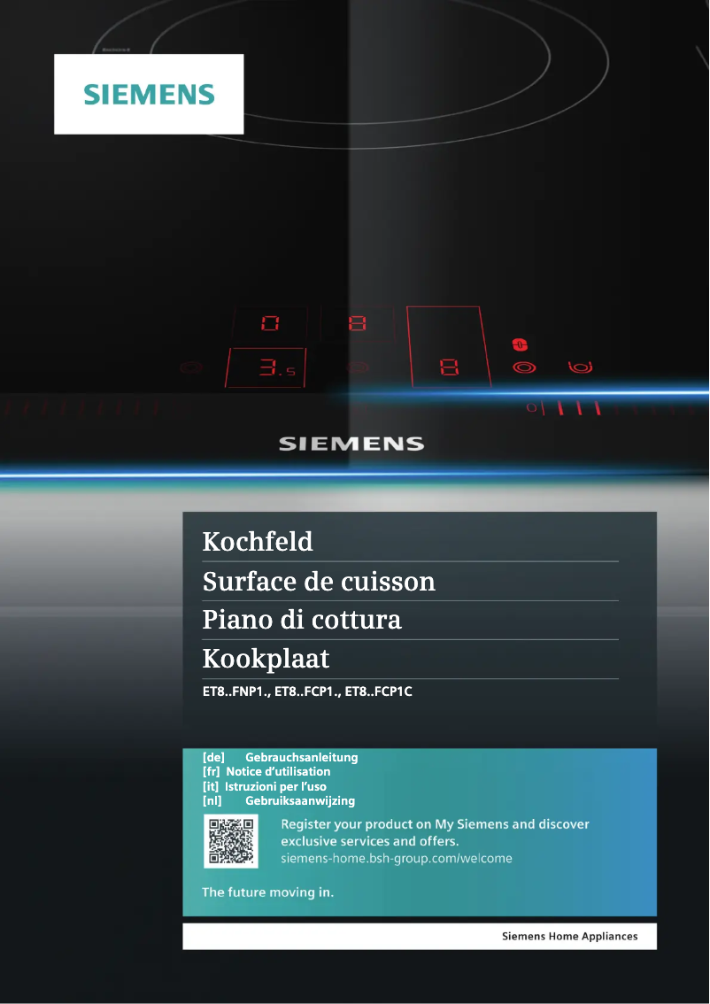 Page 1 de la notice Manuel utilisateur Siemens ET845FCP1D