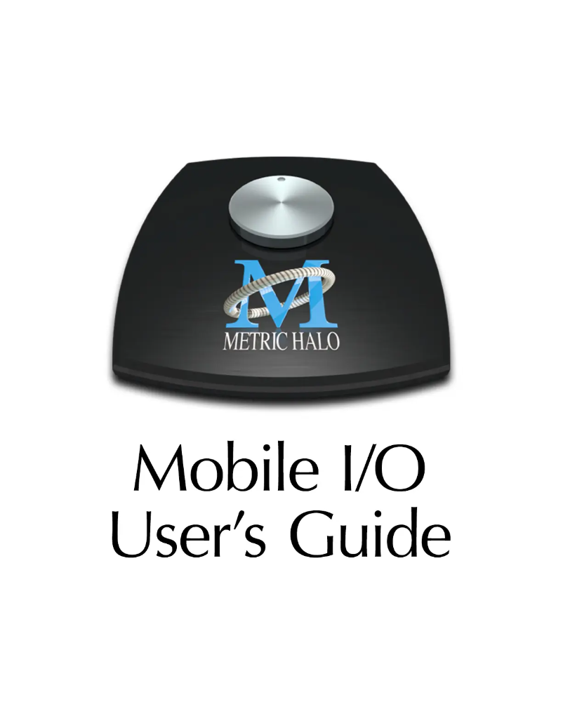 Page 1 de la notice Manuel utilisateur Metric Halo LIO-8 mkIV