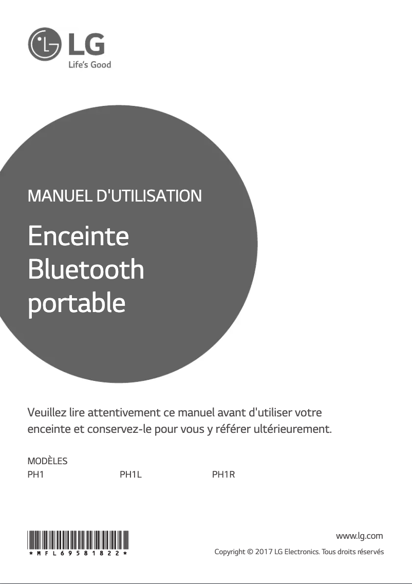 Página 1 del manual Manual de usuario LG PH1