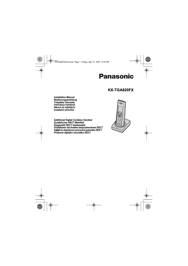 Image de la première page du manuel de l'appareil KX-TGA820FX