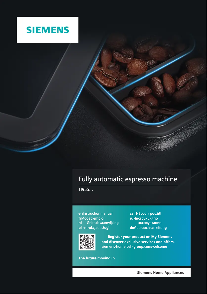 Page 1 de la notice Manuel utilisateur Siemens EQ.9 Plus s500 TI955209RW