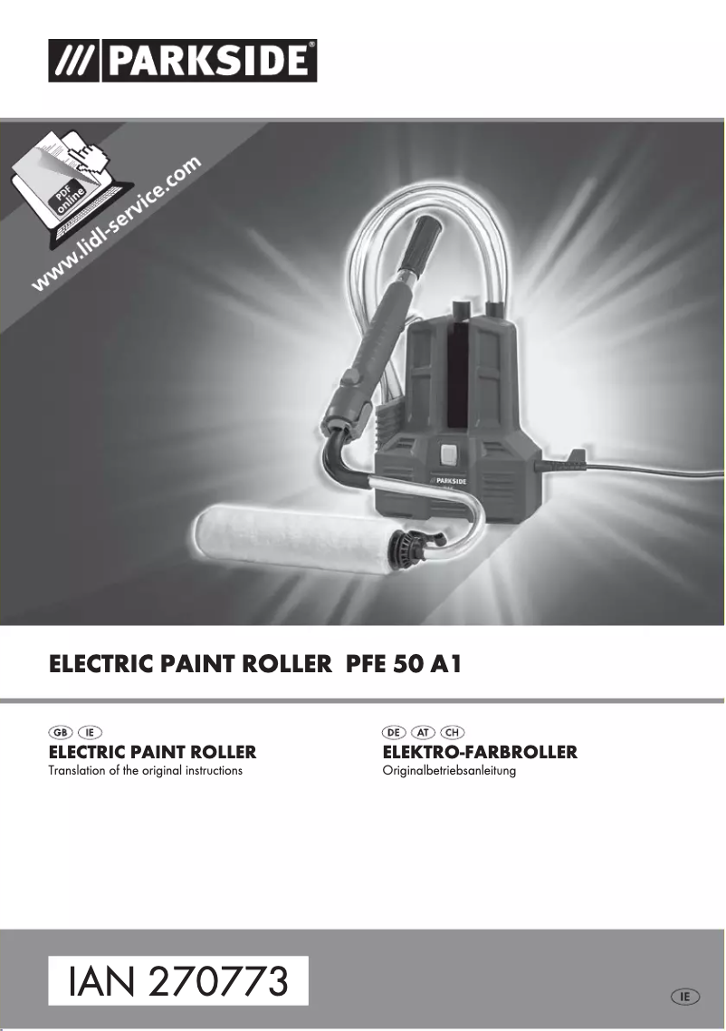 Page 1 de la notice Manuel utilisateur Parkside PFE 50 A1