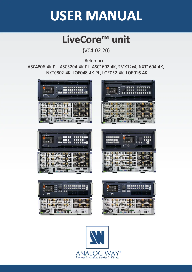 Image de la première page du manuel de l'appareil ASC3204-4K-PL