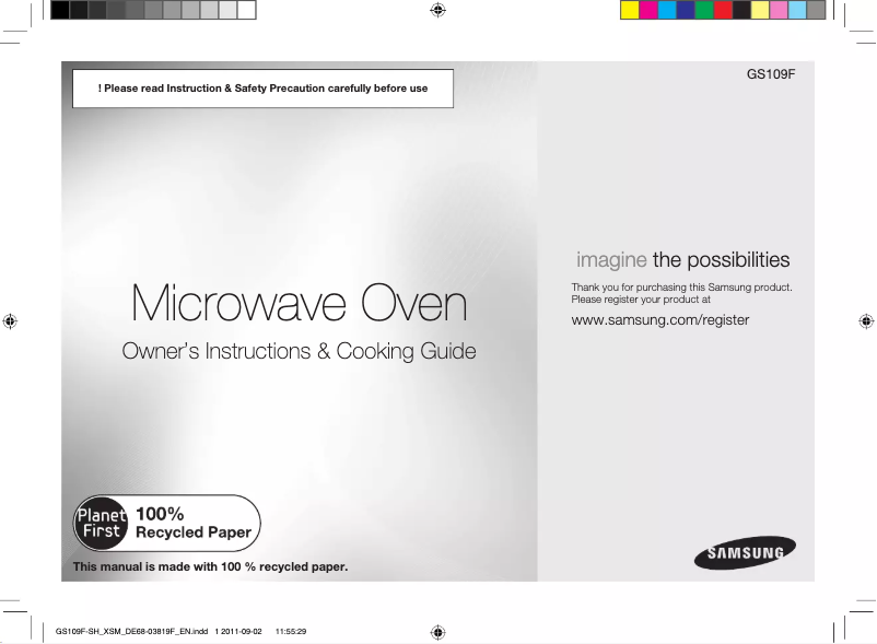 Image de la première page du manuel de l'appareil GS109F-SH