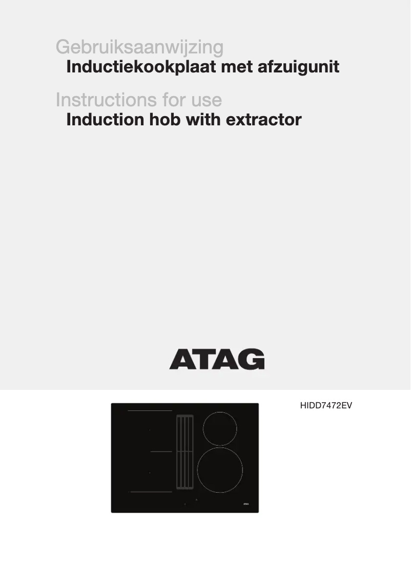 Page 1 de la notice Mode d'emploi Atag HIDD7472EV