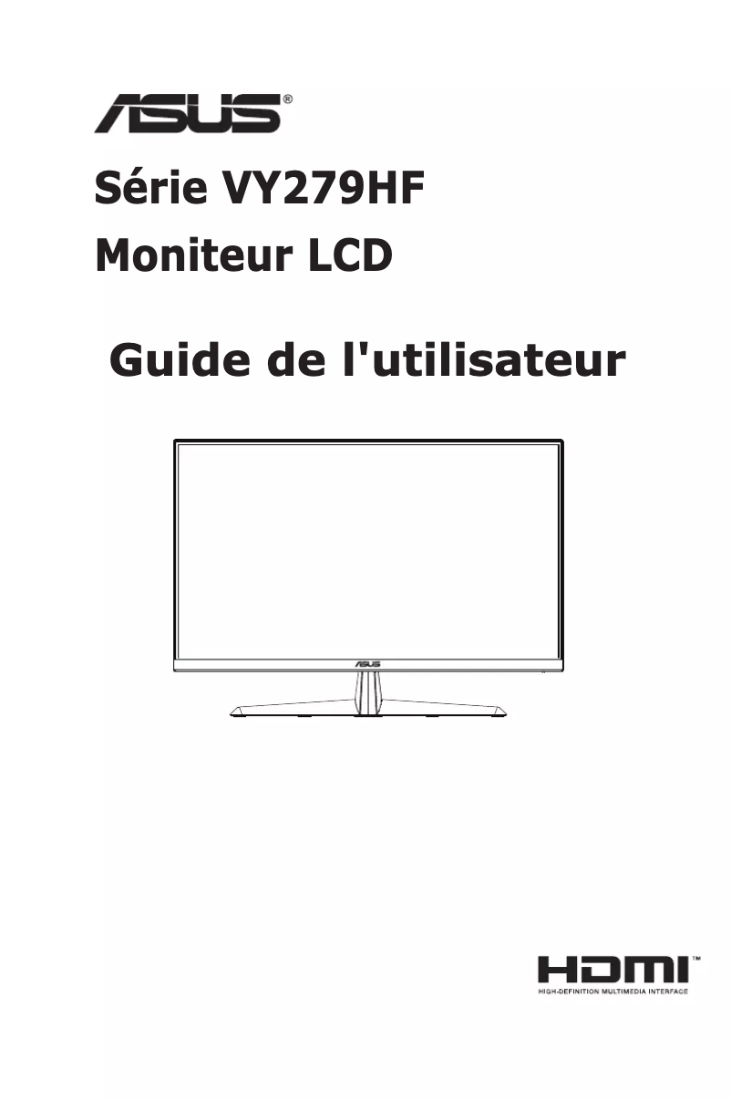 Image de la première page du manuel de l'appareil VY279HF