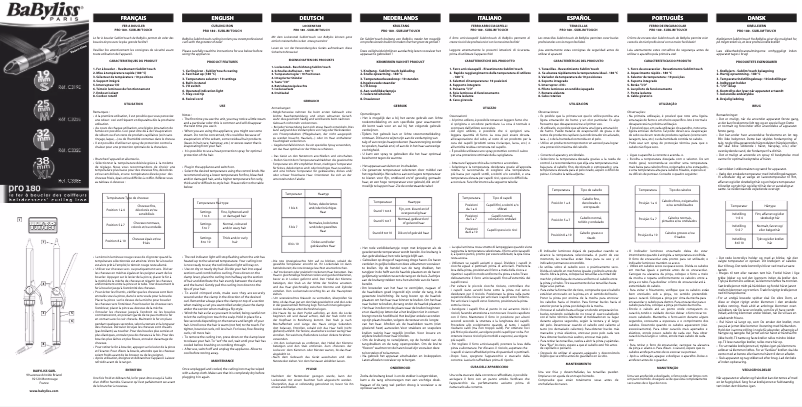 Page 1 de la notice Manuel utilisateur BaByliss C338E