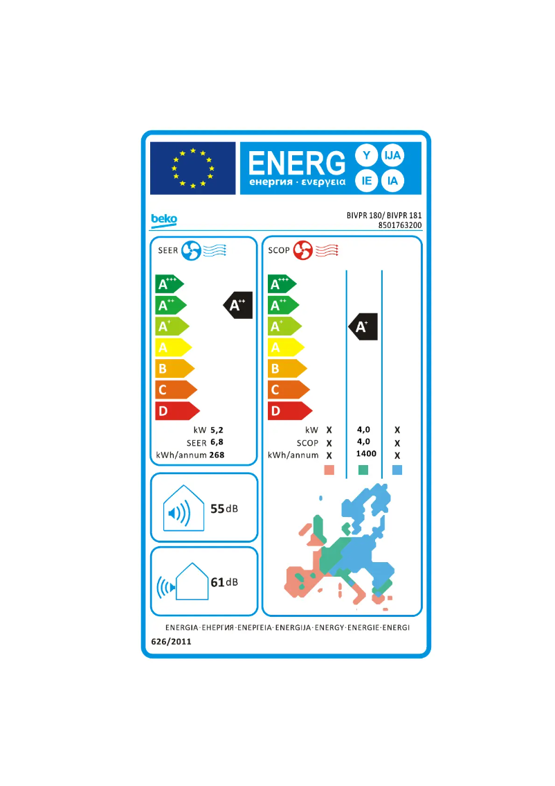 Image de la première page du manuel de l'appareil BIVPR 180