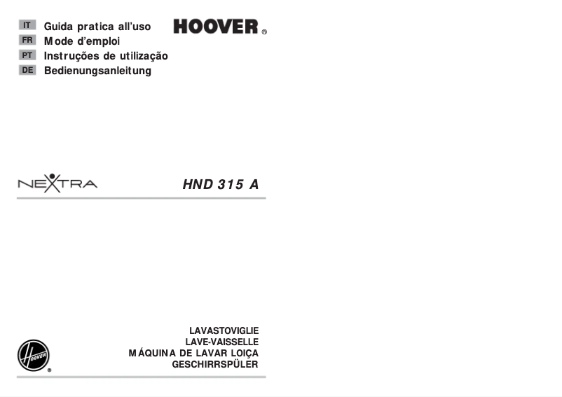 Page n°1 - Manuel utilisateur Hoover HND 315A-86S