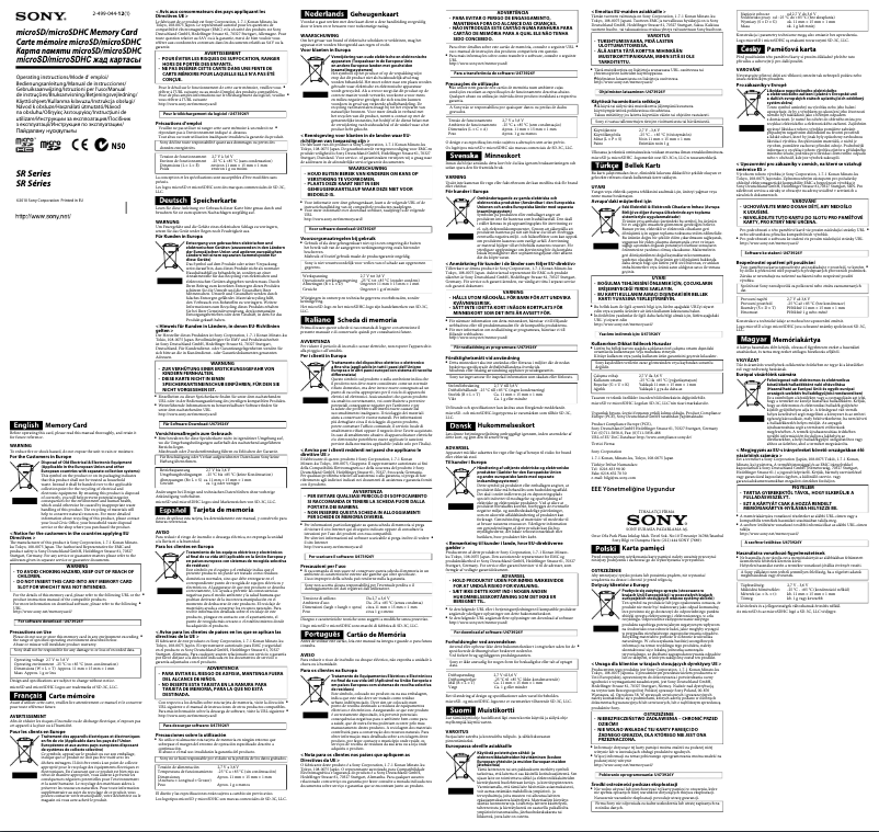 Page 1 de la notice Manuel utilisateur Sony SR-4N4