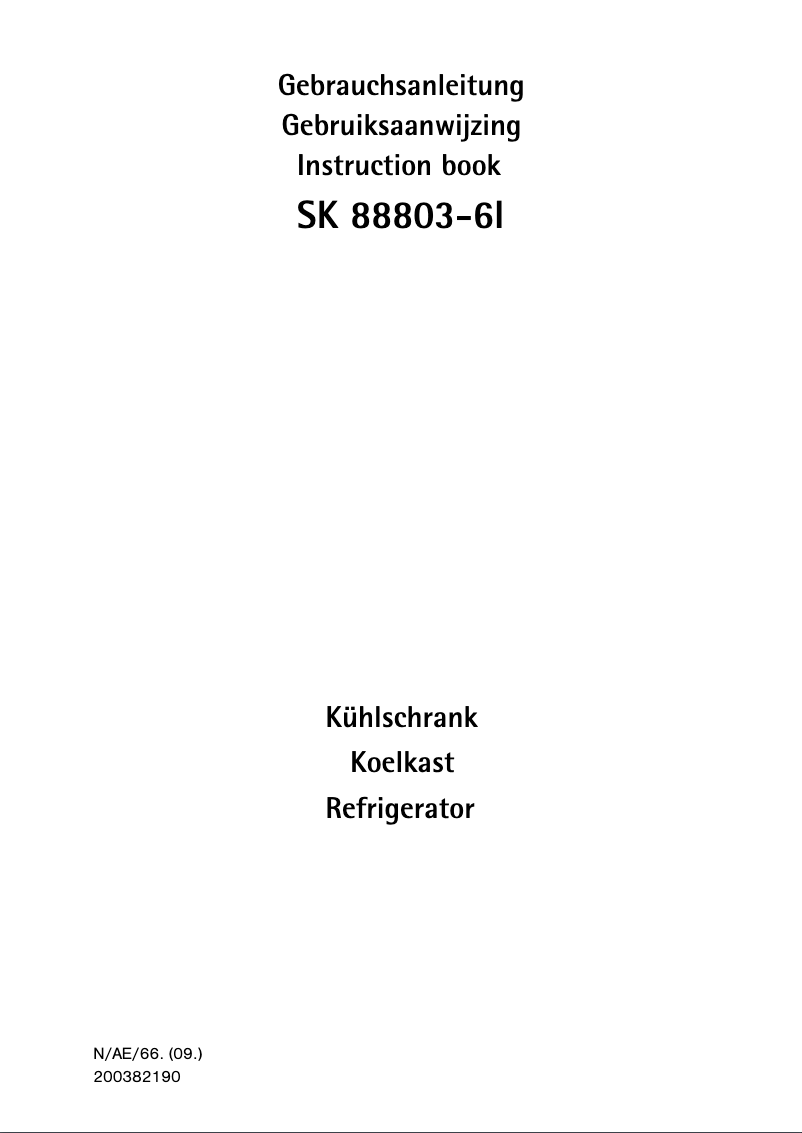 Image de la première page du manuel de l'appareil Santo K 88803 I