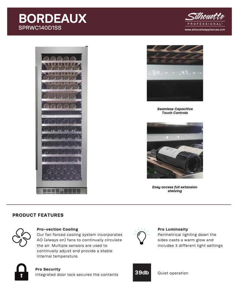 Imagen de la primera página del manual del dispositivo Silhouette SPRWC140D1SS