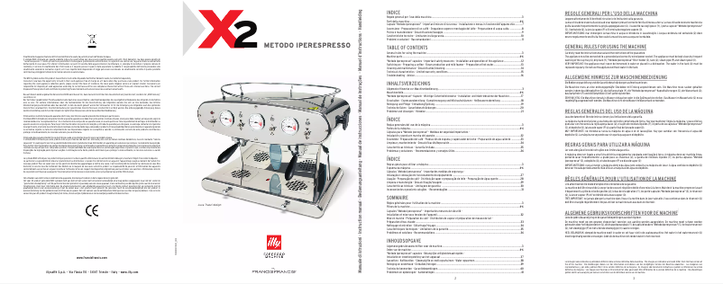 Page n°1 - Manuel utilisateur Francis Francis X2