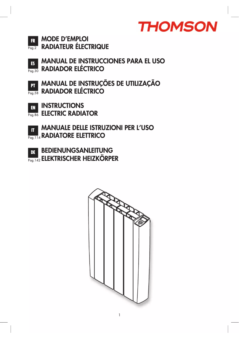 First page image of the manual for THINSDG