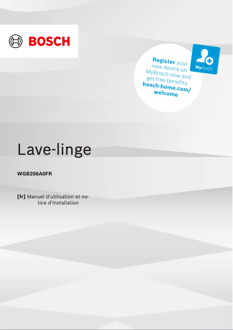 Página 1 del manual Manual de usuario Bosch WGB256A0FR