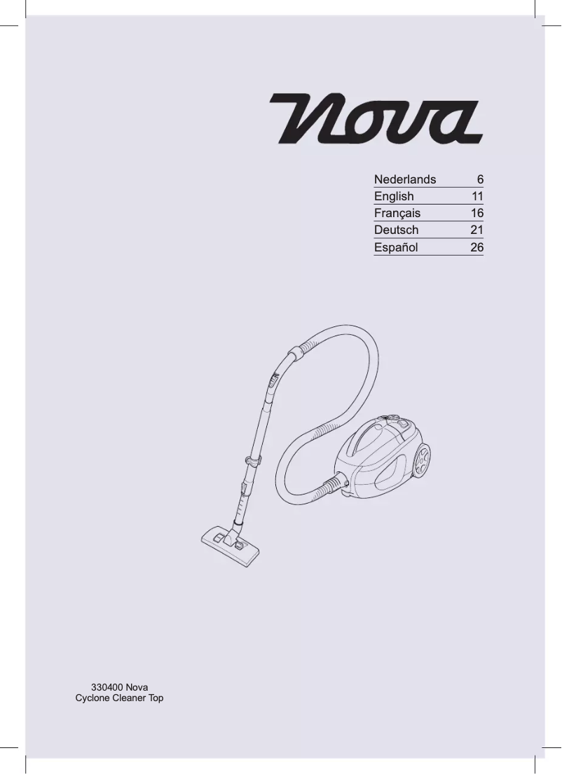 Page n°1 - Manuel utilisateur Nova Cyclone Cleaner Top 330400