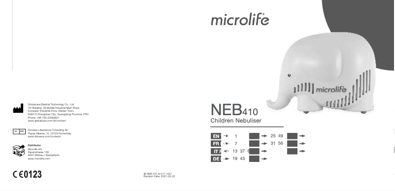 Page 1 de la notice Manuel utilisateur Microlife MT 410