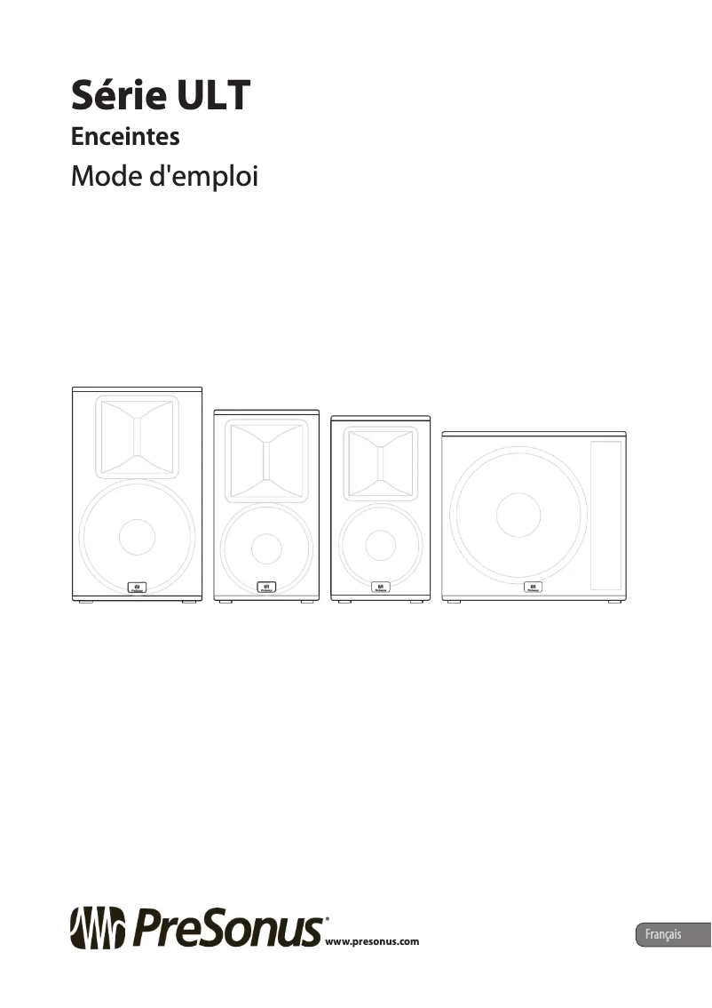 Página 1 del manual Manual de usuario PreSonus ULT18