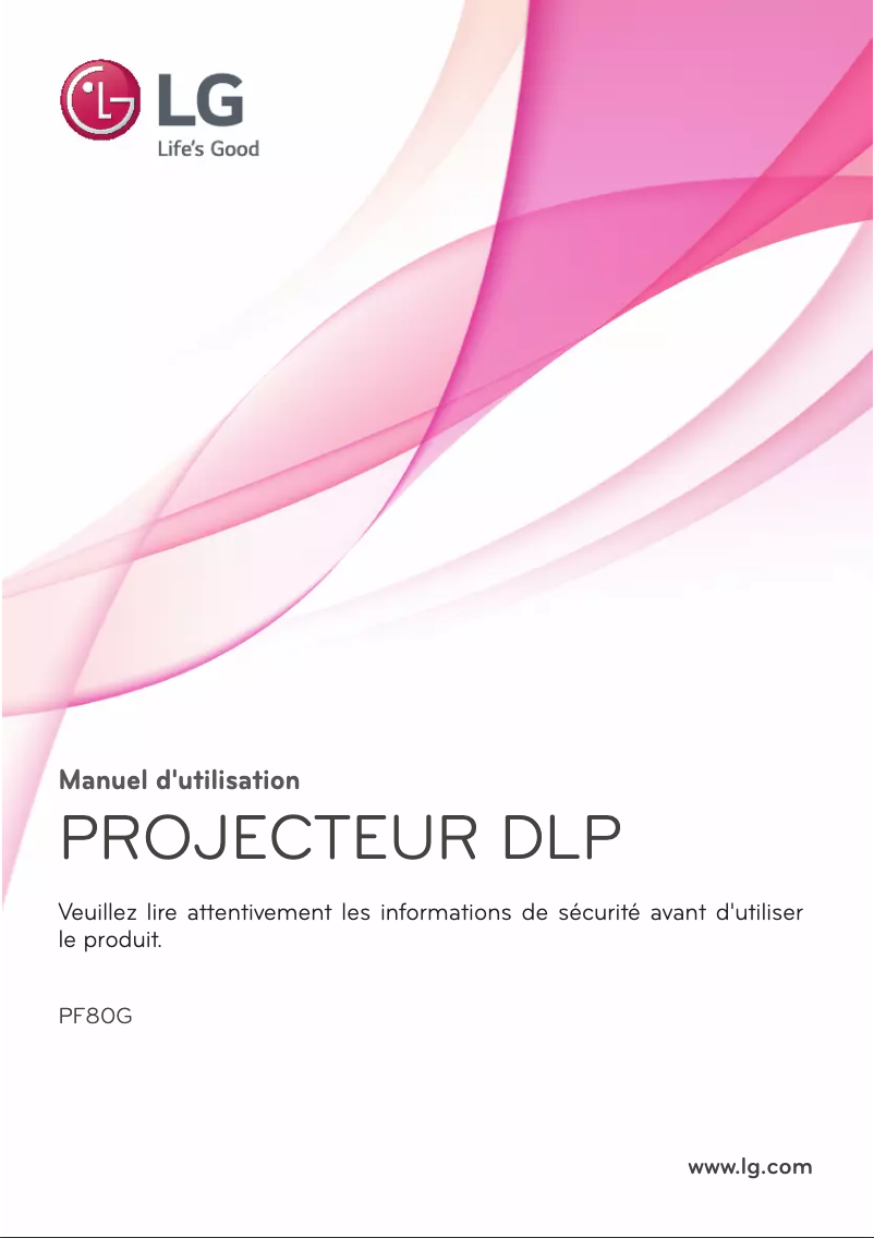 Image de la première page du manuel de l'appareil PF80G