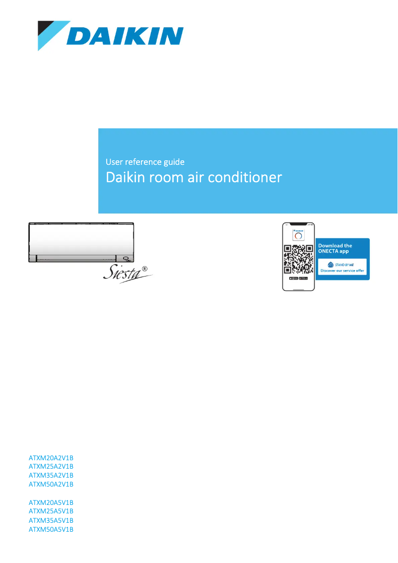 Image de la première page du manuel de l'appareil ATXM20A5V1B