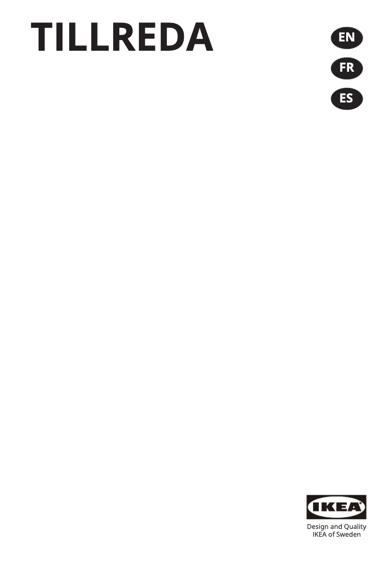 Page 1 de la notice Manuel utilisateur Ikea TILLREDA 104.935.20