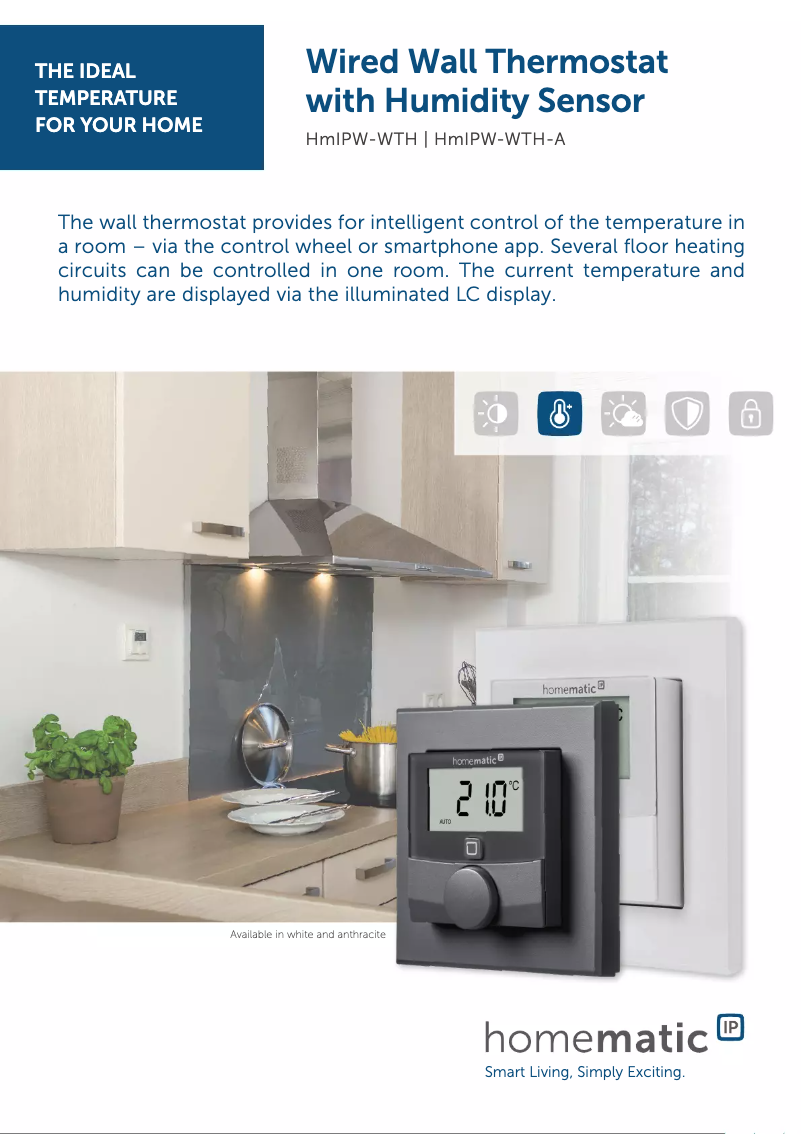 Image de la première page du manuel de l'appareil HmIP-WTH-A