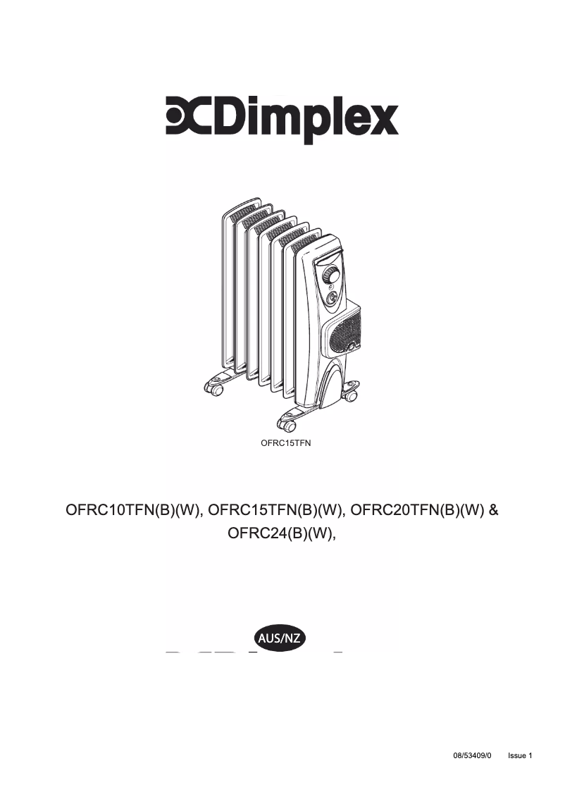 Page n°1 - Mode d'emploi Dimplex OFRC24TFNW