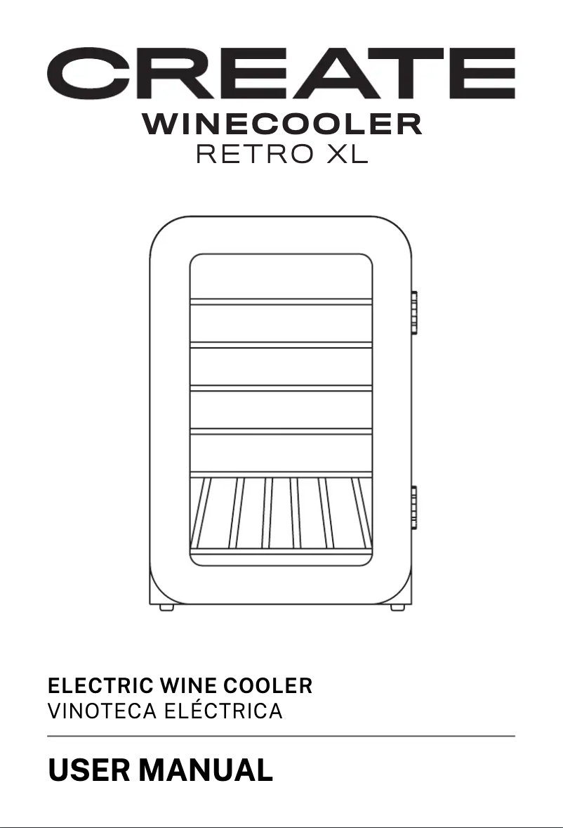 Page 1 de la notice Manuel utilisateur Create WINECOOLER RETRO XL