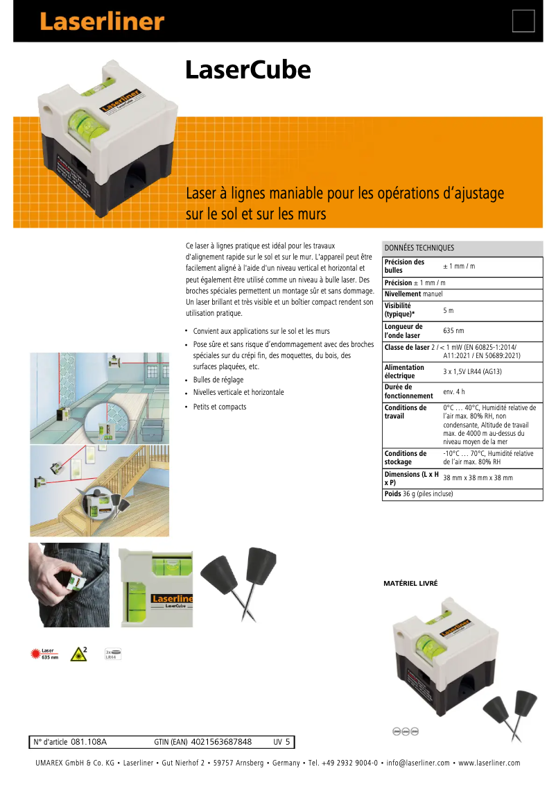 Image de la première page du manuel de l'appareil LaserCube