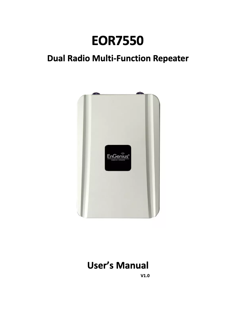 Page n°1 - Manuel utilisateur EnGenius EOR7550