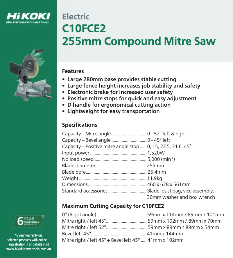 First page image of the manual for C10FCE2