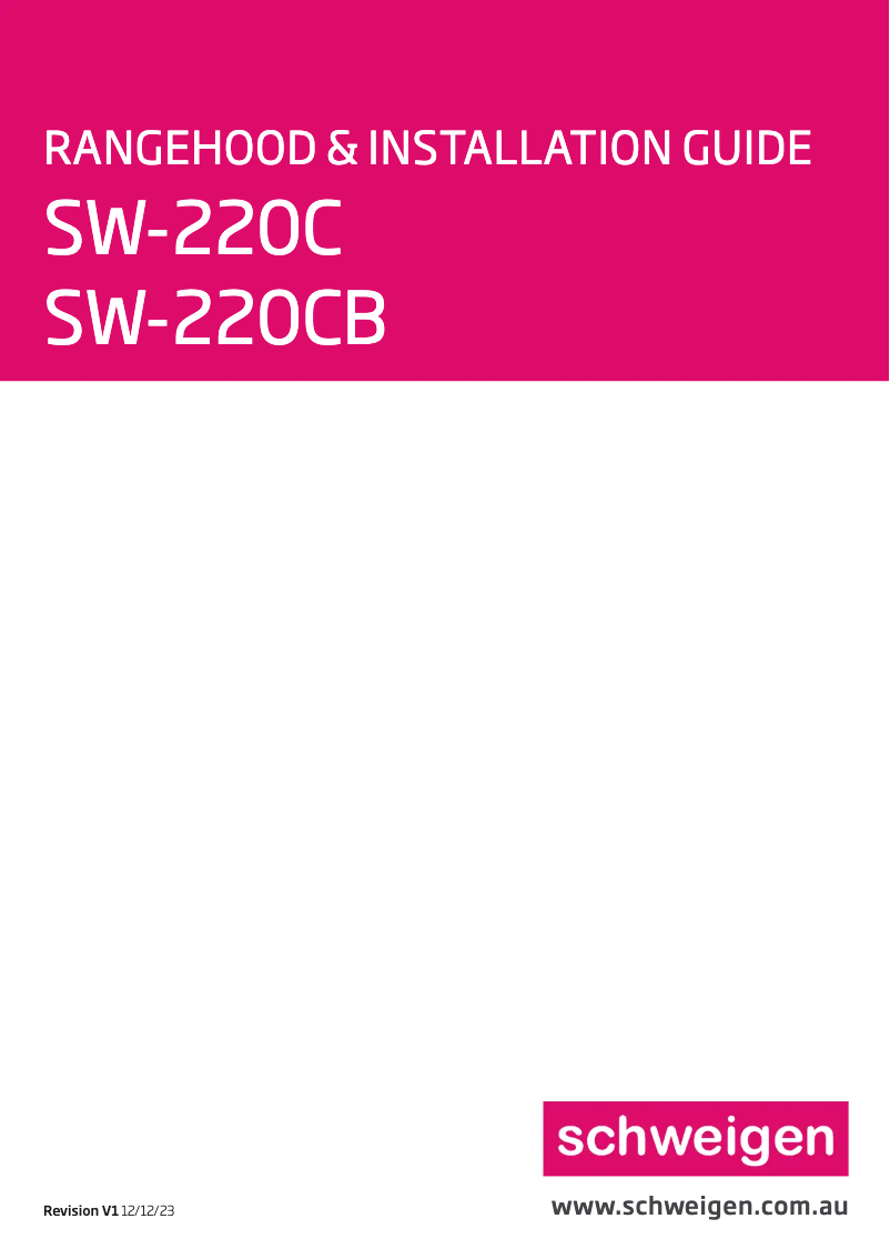 Page 1 de la notice Manuel utilisateur Schweigen SW-220CB