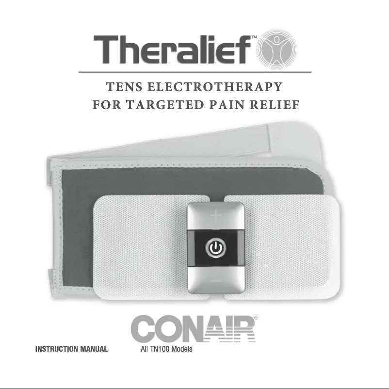 Page n°1 - Manuel utilisateur Conair Theralief TN100
