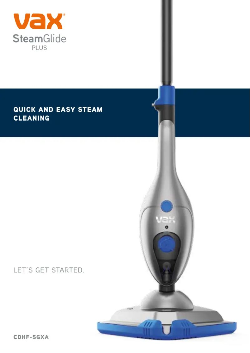 Page 1 de la notice Manuel utilisateur Vax Steam Glide Plus CDHF-SGXA