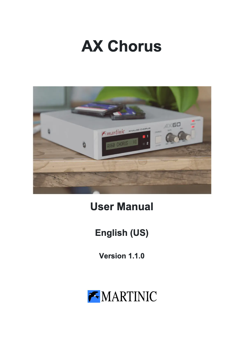 Página 1 del manual Manual de usuario MARTINIC AX Chorus