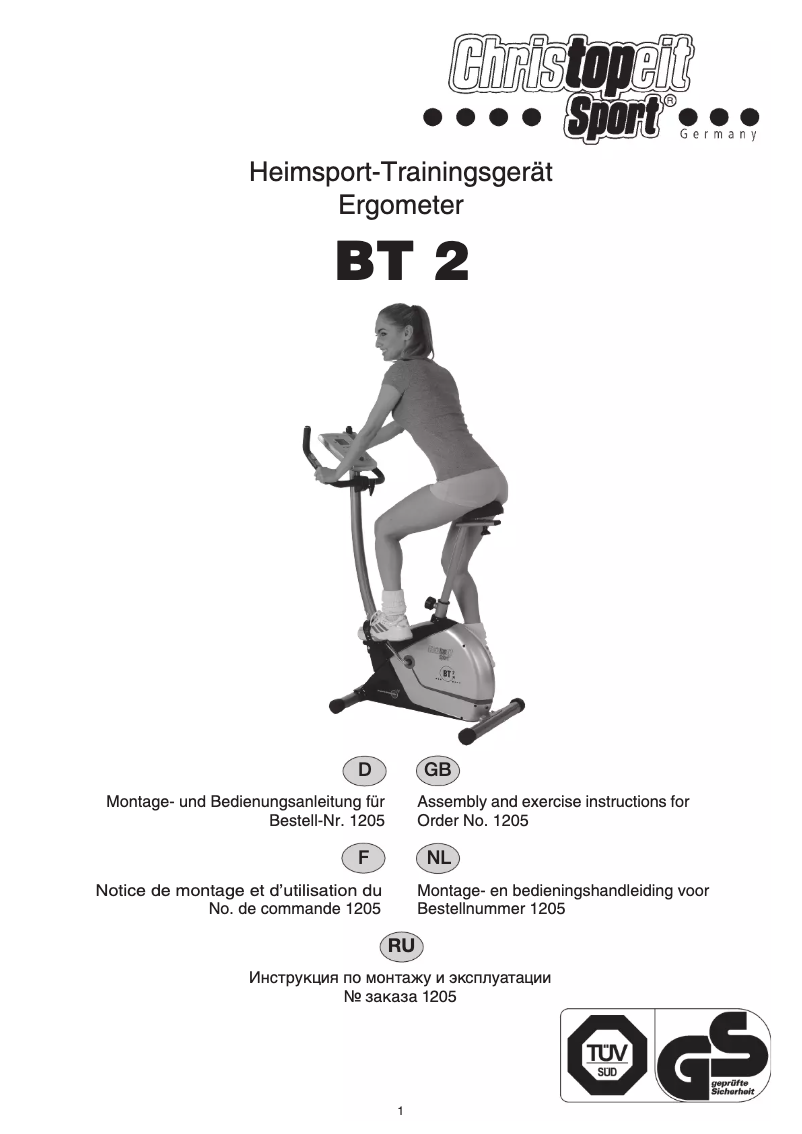 Page 1 de la notice Manuel utilisateur Christopeit BT 2